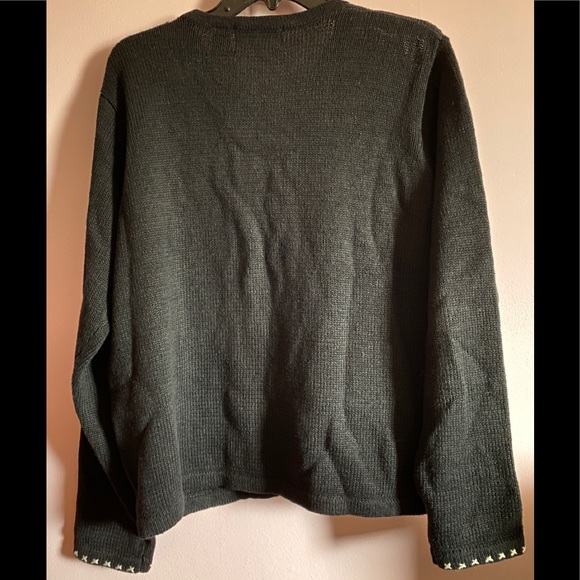 Lemon Grass Embroidered Snowmen Christmas Sweater - Picture 4 of 4